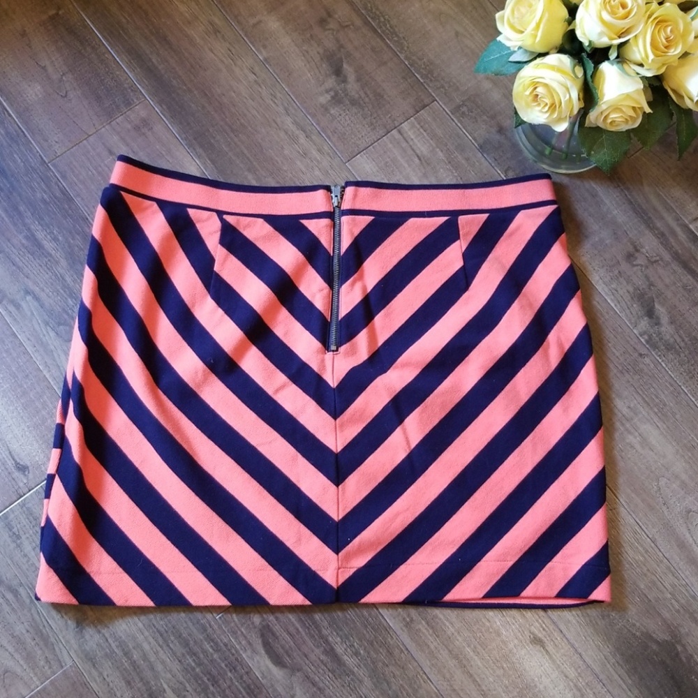 🌺Sporty mini skirt/blue & orange stripe - Picture 3 of 3